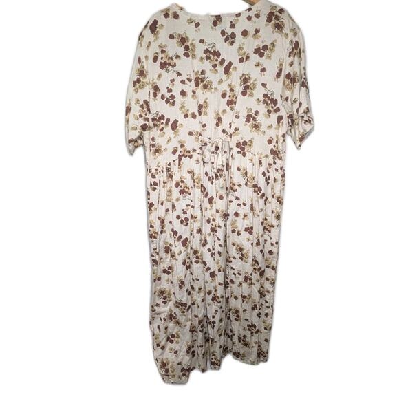 Vtg Select Floral Button Front Maxi Dress 3X Cottagecore Prairie Grunge 90s - Picture 4 of 8